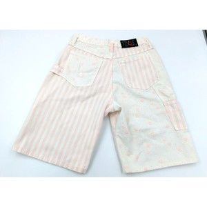 Vintage 90s Steel Jeans High Rise Denim Women's Shorts Size 8 Made In USA Floral